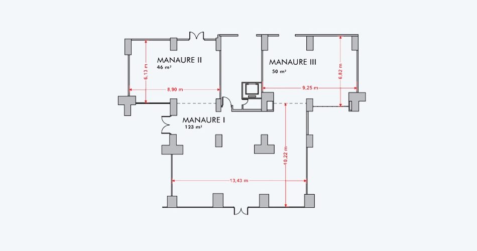 Plano Salon Manaure - Hotel Pipo